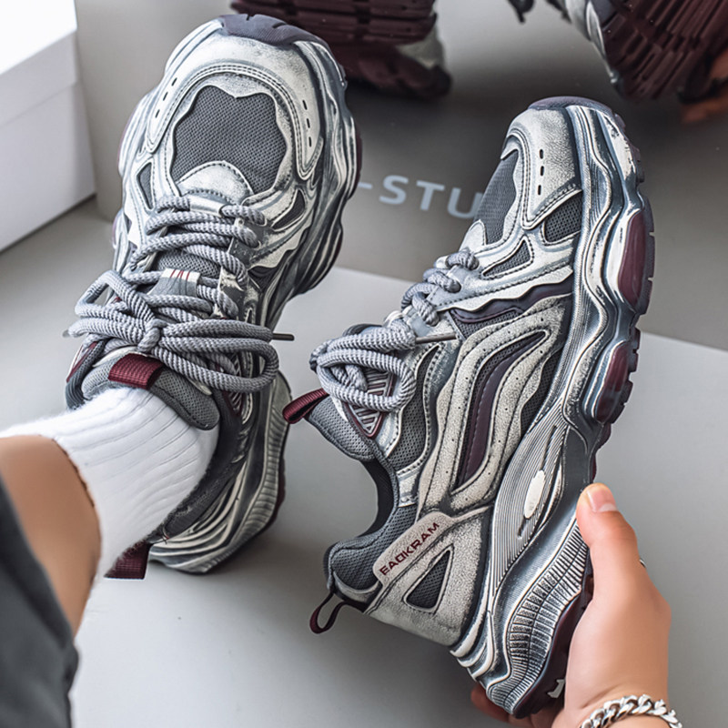 夏季新款特大码男鞋45加宽休闲鞋46网面透气老爹鞋47运动跑步鞋48