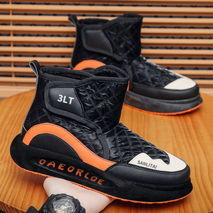 46高帮加厚面包鞋 2025冬季 45加绒保暖棉鞋 男鞋 47雪地靴子48 特大码