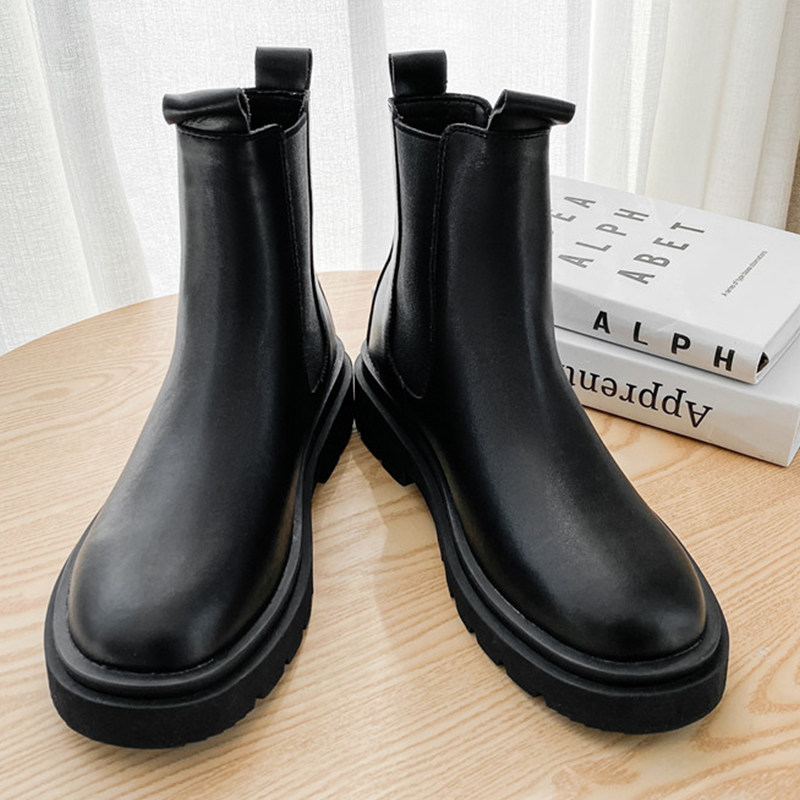 特大码马丁靴男45高帮真皮切尔西靴46冬季加绒皮靴47大号工装靴49