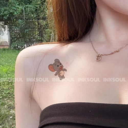 INKSOUL奶鼠伴枕卡通ins纹身贴