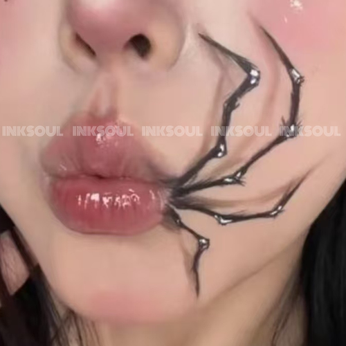 破血蛛迹 | 病娇氛围感万圣妆容神器蜘蛛泪痕脸部纹身贴cos剧本杀