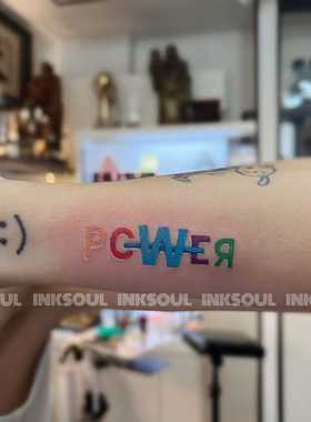 PEACEMINUSONE·POWER | 3张 权志龙GD同款力量三联纹身贴纸可洗