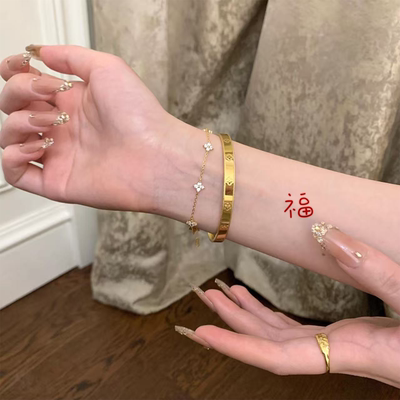 INKSOUL软篆盈福福到红色纹身贴