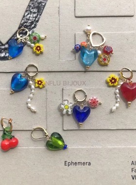 捷克手工希腊感艺术小花天然珍珠