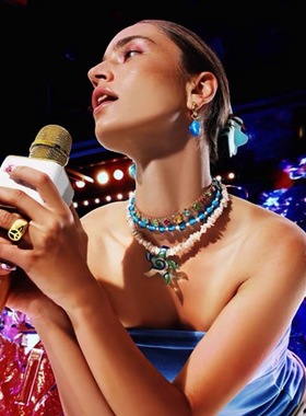 choker穆拉诺琉璃爱心希腊颈链