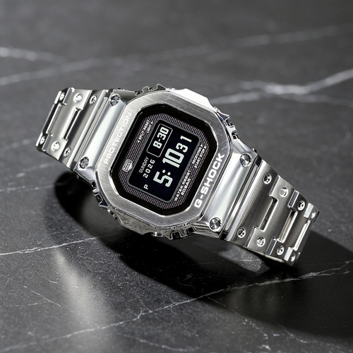 卡西欧手表男G-SHOCK金属小方块光能电波蓝牙MIP液晶屏GMW-BZ5000