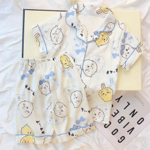 云朵棉薄款 2026新款 短裤 短袖 春男童小女孩洋气家居服 儿童睡衣夏季