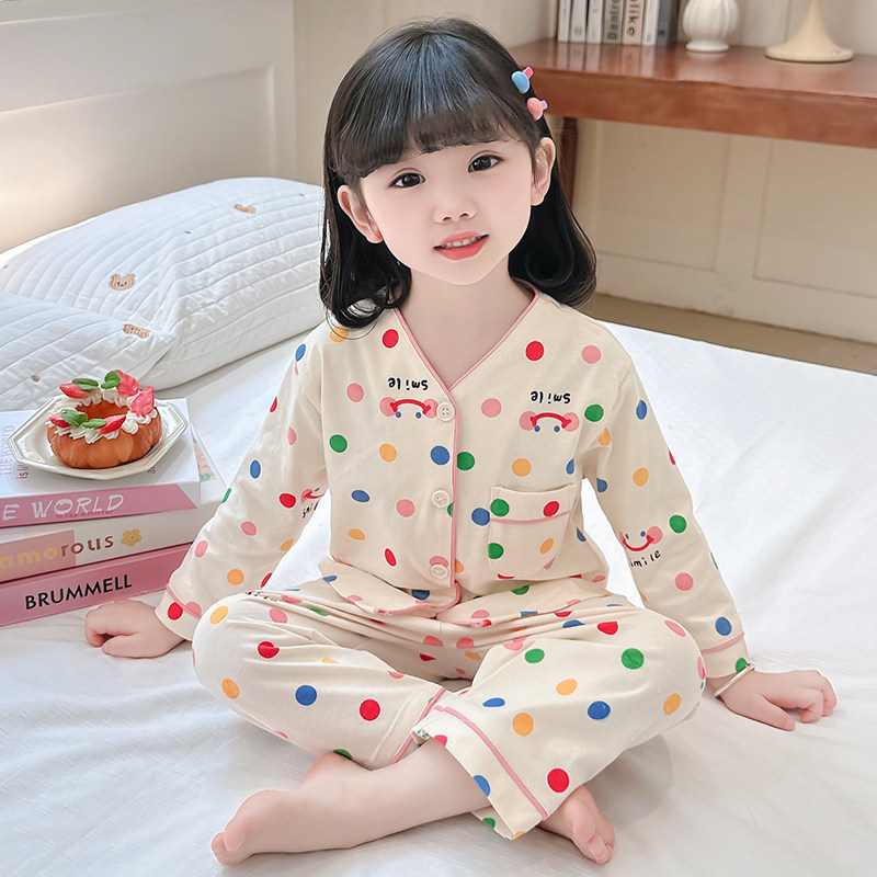 女童春秋季新款睡衣套装女宝宝长袖开衫卡通洋气儿童家居服两件套,童装/婴儿装/亲子装,家居服套装,淘宝优惠券,粉丝福利购,淘宝优惠卷