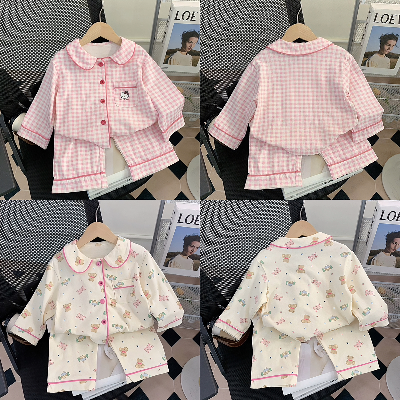 儿童睡衣春秋季长袖长裤云朵棉公主风女童新款可爱洋气家居服套装