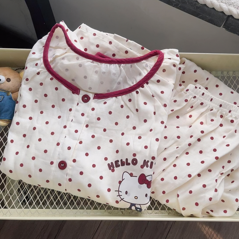 儿童睡衣春秋季新款女童空调服宝宝卡通长袖长裤中大童家居服套装