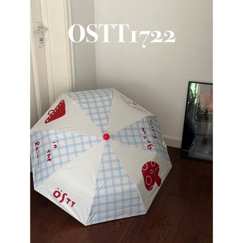 OSTT1722手动折叠黑胶晴雨伞