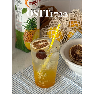 〈拥抱夏日〉玻璃杯OSTT1722原创设计高硼硅耐热耐冷大容量清透杯