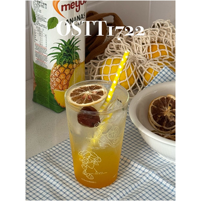 〈拥抱夏日〉玻璃杯OSTT1722原创设计高硼硅耐热耐冷大容量清透杯