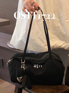 〈OSTT波士顿包〉手提尼龙防水ins可爱百搭原创设计腋下刺绣包