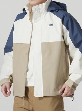 New Balance SS25 时尚舒适百搭长袖夹克外套蓝棕色AMJ51310-VTI