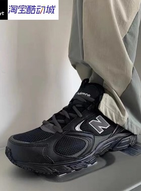 New Balance 408系列 透气 低帮跑步鞋男女同款 黑色ml408k