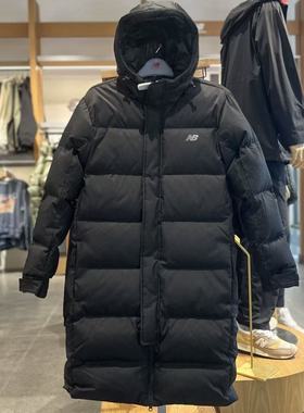New Balance 保暖连帽长款鸭绒羽绒服 男款 / AMJ53370-BK