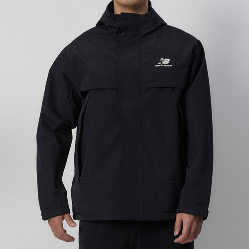New Balance 户外运动拉链连帽夹克外套 男款 黑色AMJ33375-BK