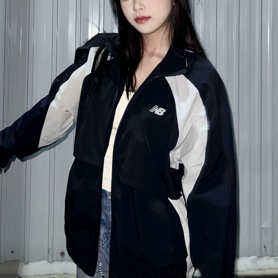 New BalanceFW24 经典Logo简约时尚多口袋工装夹克黑NAE33111-BK