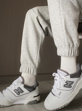 New Balance NB 550 低帮 复古篮球 鞋 男女同款 白灰色BB550WTG