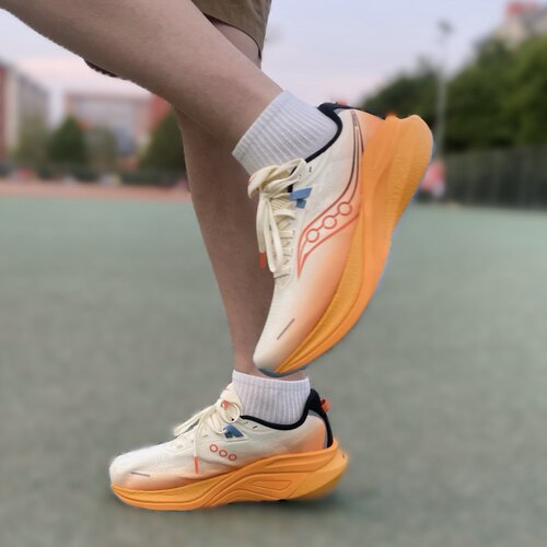 Saucony MARSHAL率途 2 舒适百搭防滑耐磨低帮跑步鞋米色S28258-1
