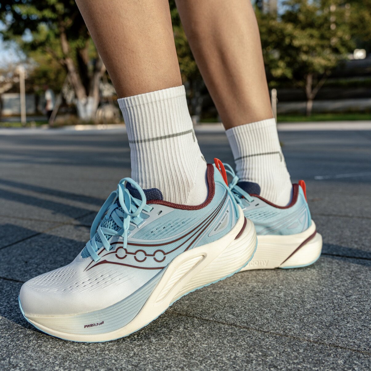 Saucony Tempus坦途3 舒适柔软支撑跑步鞋 男女同款 蓝色S28251-5