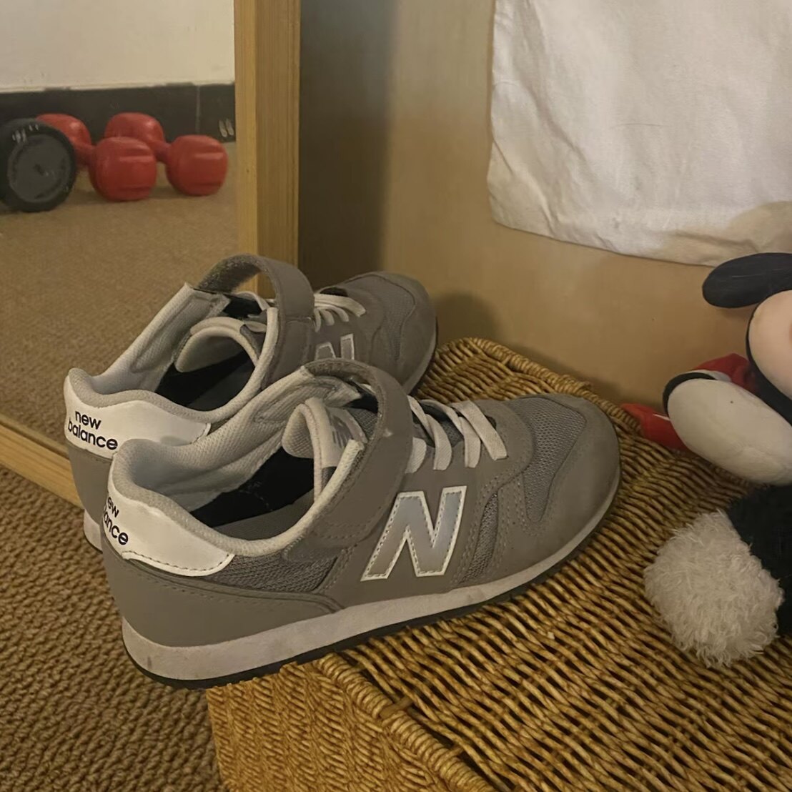 New Balance 373 舒适运动 低帮 儿童跑步鞋 灰色 儿童款YV373KG2