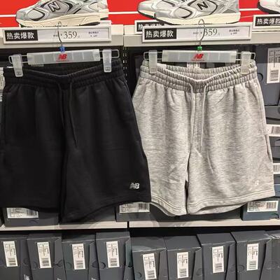 New Balance 联名系列  字母印花休闲短裤 男款 黑色 MS41520-BK