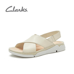 Alexia休闲运动沙滩鞋 Clarks其乐女鞋 Tri 女 夏新款 交叉带软底凉鞋