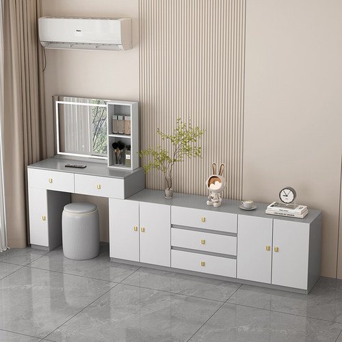 简约实木梳妆台斗柜一体化妆桌