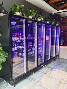 便利店商用饮料库 新啤酒柜酒水冷藏展示柜 酒吧四门冰柜超市立式