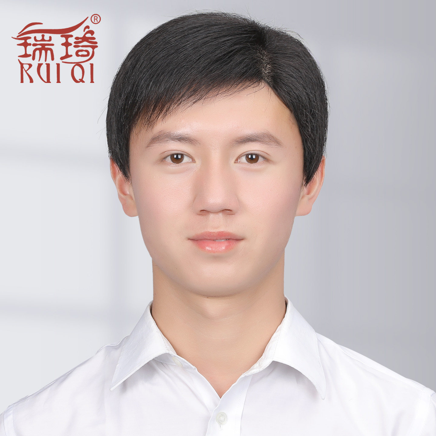 假发男短发三七分微分男生全头套中老年款真发递针短款生物头皮
