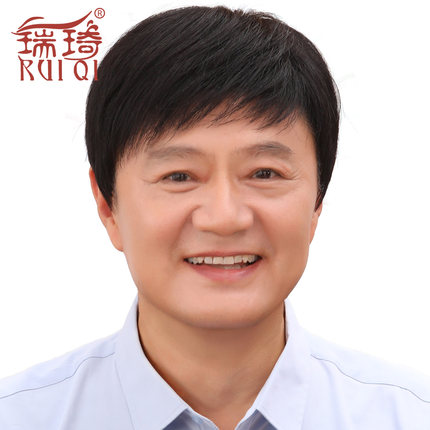 假发男式短发韩版帅气中老年假发套男士真人发真发轻薄透气全头套