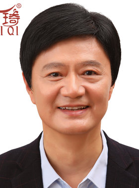 中老年男士三七分手织递针假发套