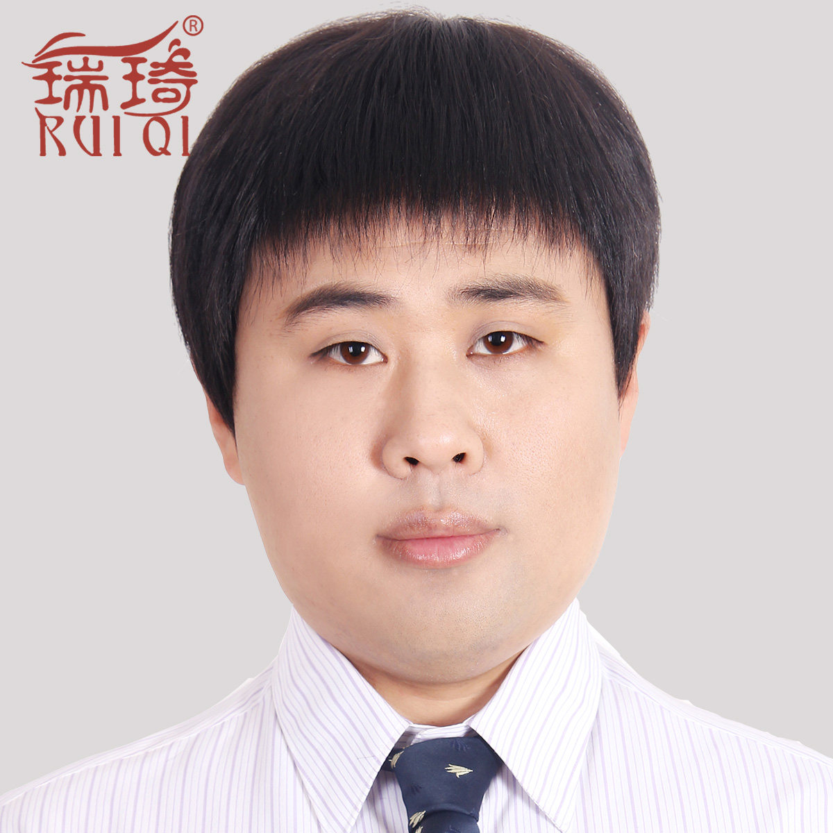 中老年真人发男士假发韩版手织