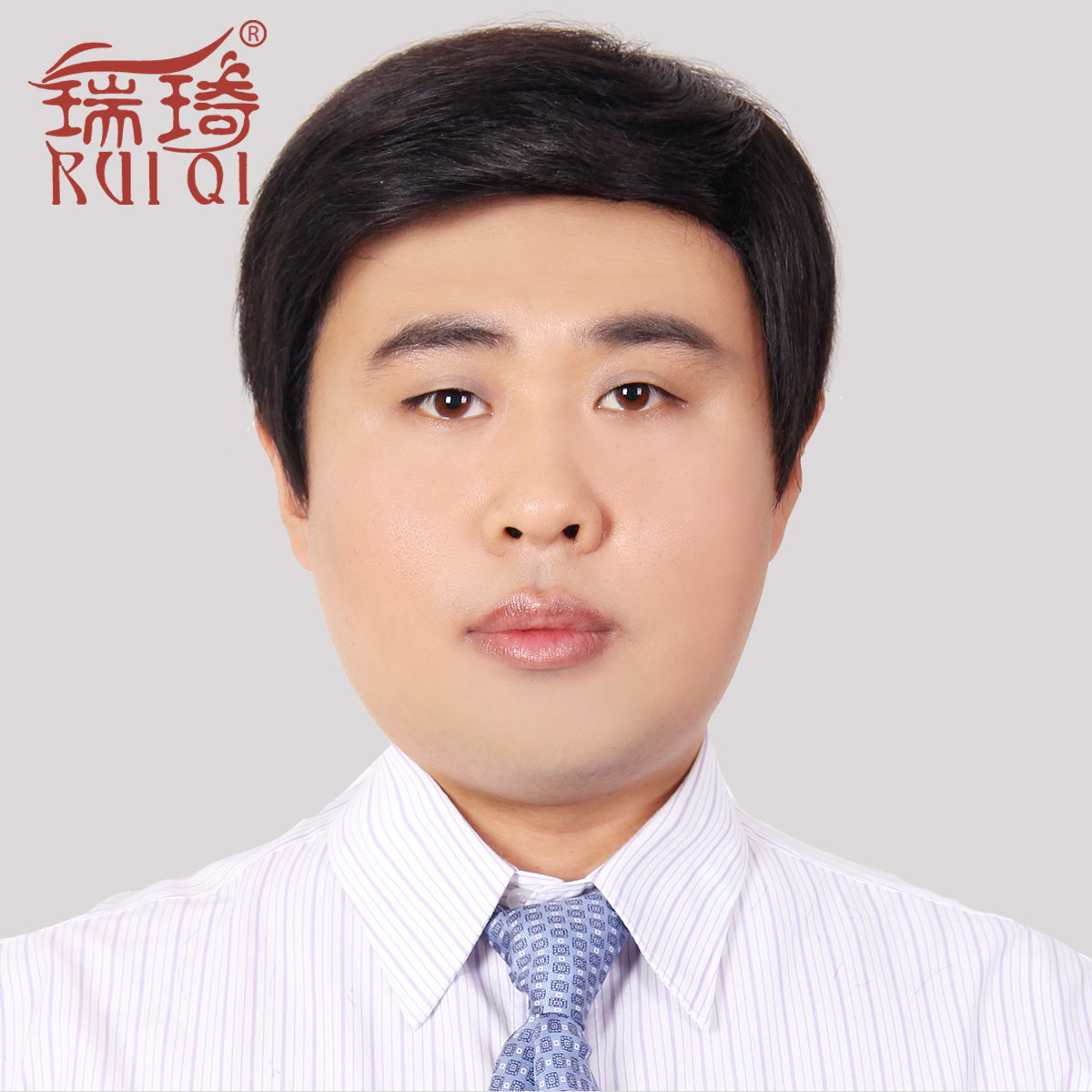 新款老年男士爸爸自然风假发套