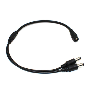 监控摄像头供电一分二DC电源线双头摄像机视频头12V接头线延长线