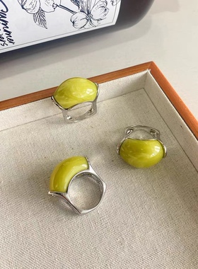 ashui同款绿色葡萄戒指