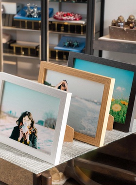 原木风小清新摆台相框相框5摆台6六7七8寸10框架A4画框简约空框