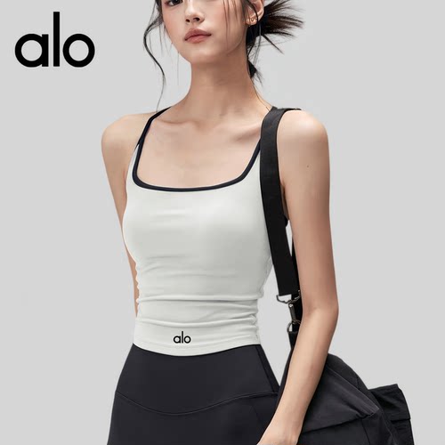 AIo带胸垫瑜伽服背心女工字美背运动普拉提内衣户外跑步健身上衣