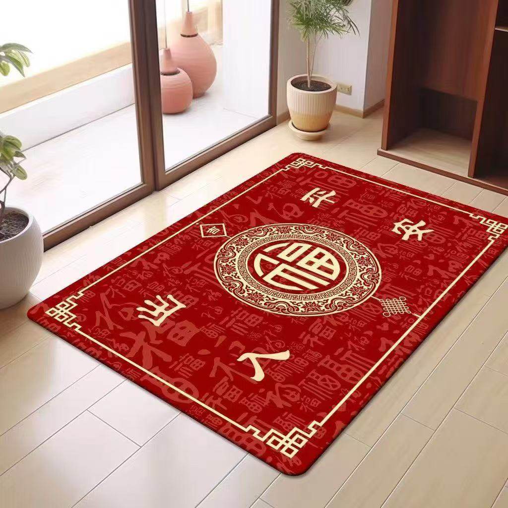 地垫红色喜庆家用进门泥耐脏玄关防滑地毯入户门硅藻门口门垫地垫,居家布艺,入户地垫,淘宝优惠券,粉丝福利购,淘宝优惠卷