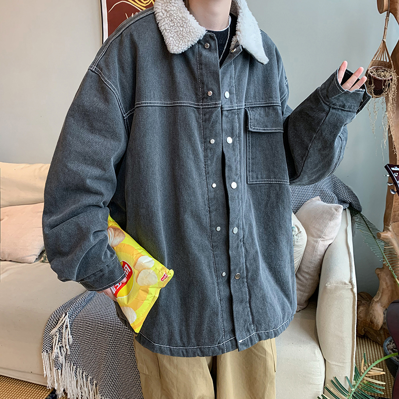 羊羔毛加厚棉服外套D328-DY3319-P125，男装棉衣，电商D328