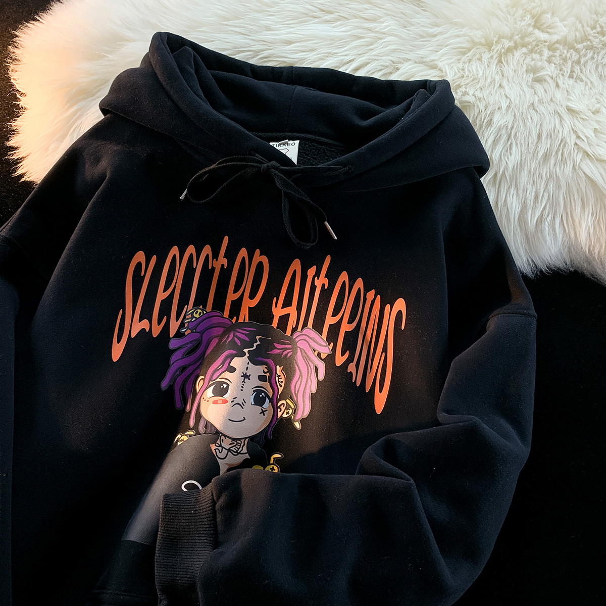 卡通印花潮牌hiphop加绒连帽卫衣女D328-WY198-P65，商品下架区商品下架区，电商D328