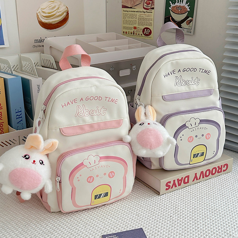 儿童春游研学轻便背包女孩小学生外出双肩包幼儿园男童卡通小书包