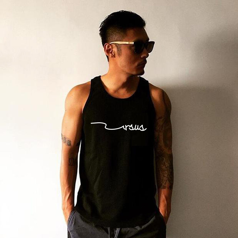 男士背心夏季纯棉宽松无袖T恤 青年潮牌大码宽肩健身运动沙滩背心