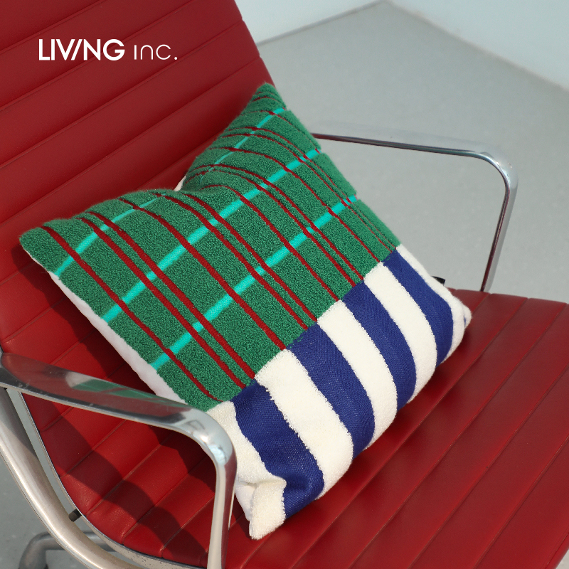 LIVING inc.琴键 多巴胺几何客厅沙发抱枕重工轻奢刺绣ins靠背垫