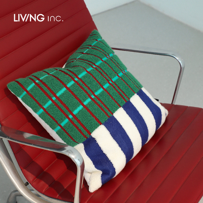LIVING inc.琴键 多巴胺几何客厅沙发抱枕重工轻奢刺绣ins靠背垫