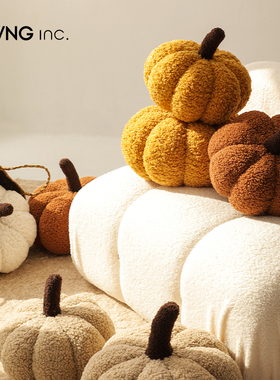 LIVING inc.南瓜抱枕ins风创意可爱异形毛绒靠枕客厅沙发靠垫飘窗