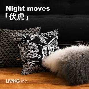 卧室床上大靠垫枕套 东方美学客厅沙发抱枕新中式 LIVING inc.伏虎