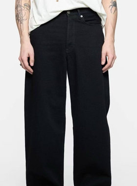 长期主义 自主AC风格 25SS 1981M纯黑色宽松休闲长裤牛仔裤男